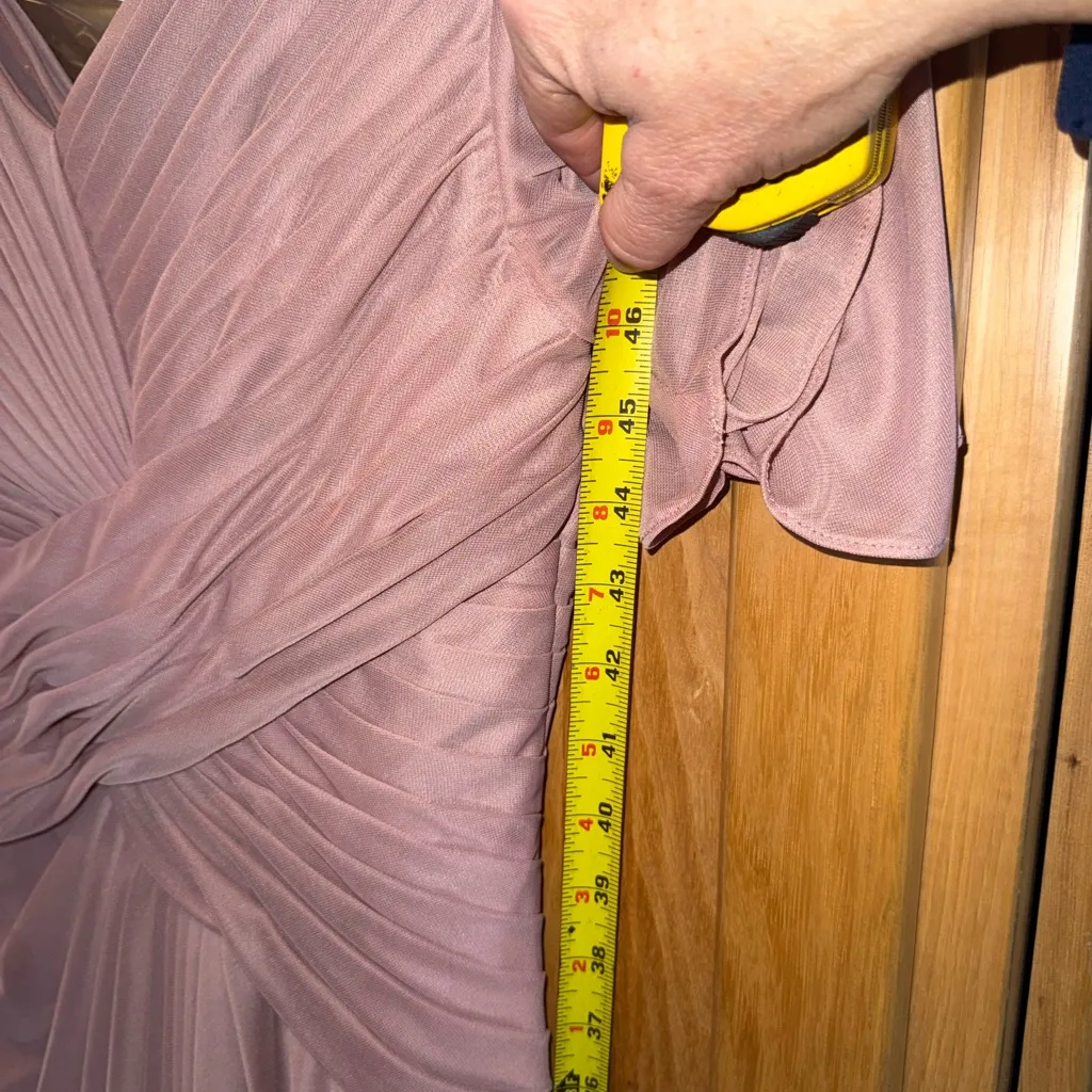 Azazie Mauve Maxi Dress with V-Neck - Image 8