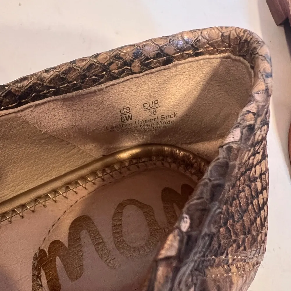 Sam Edelman Womens Loraine Horsebit Metallic Snake Print Loafers Size 6 - Image 4