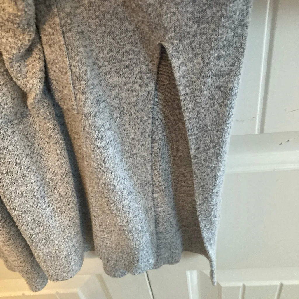 Soma Women's Gray Open Front Cardigan Duster with Pockets Medium - Image 6