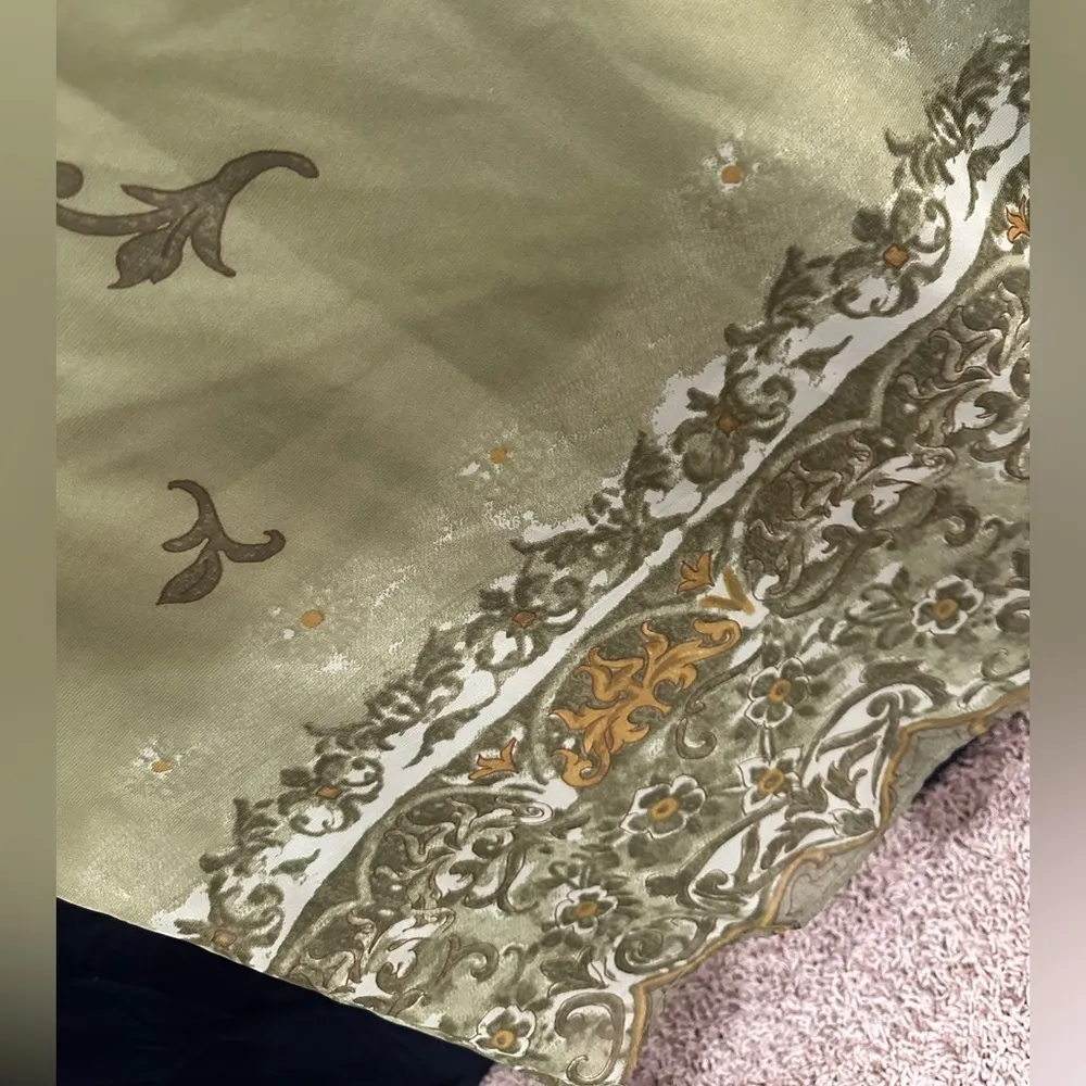 Petite Sophisticated Vintage Dress Made in Italy 8 Olive Green A-Line Lined - Image 4