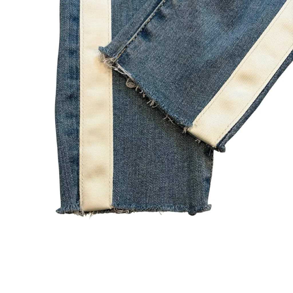AG Adriano Goldschmied Jeans Farrah Skinny Ankle Striped Raw Hem, Sz 26 - Image 10