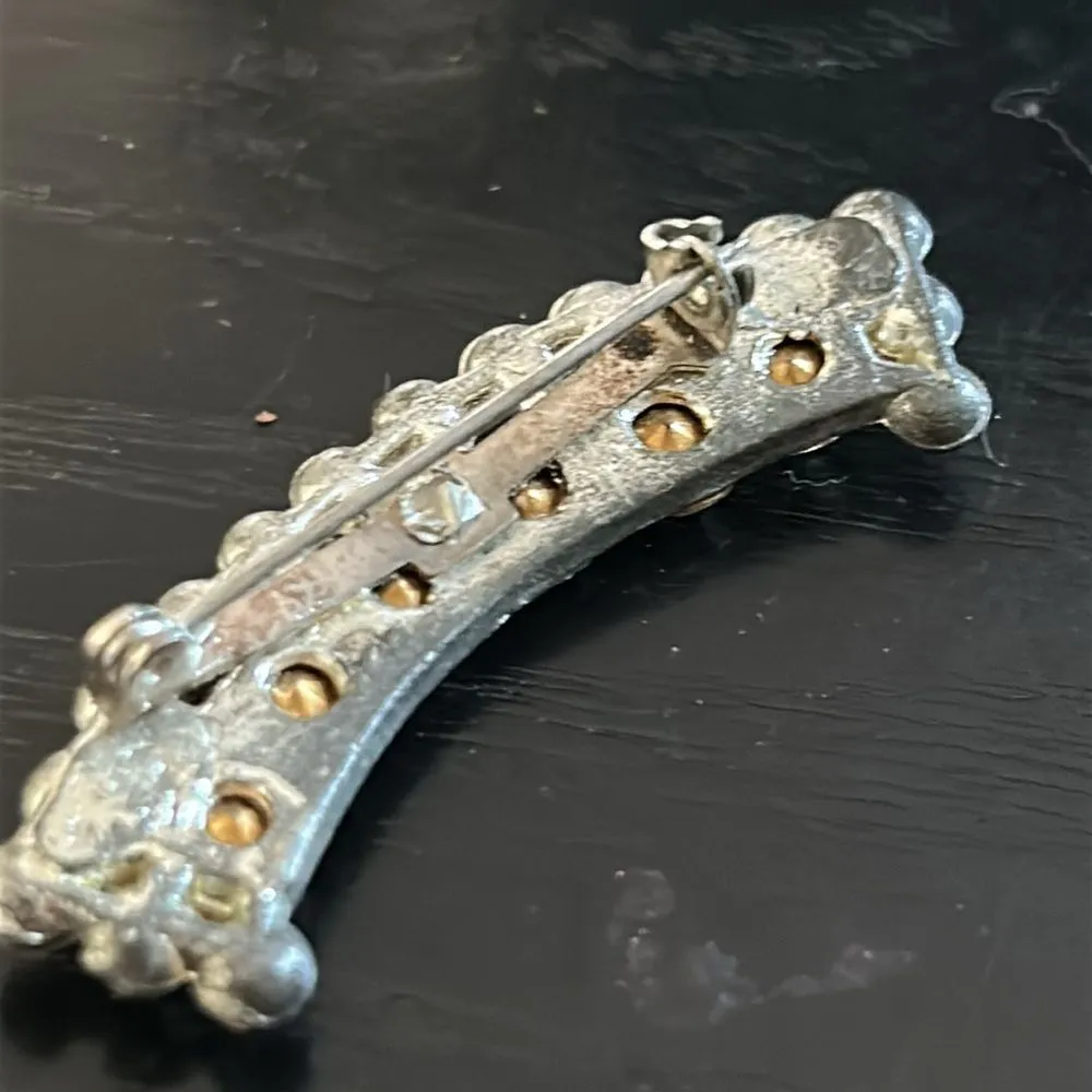 Vintage 1930s Brooch Silver - Image 3