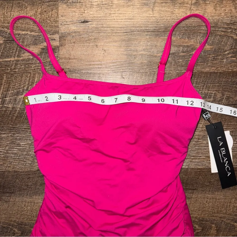 LA BLANCA Island Goddess Lingerie Magenta One Piece Swimsuit Size 6 NEW with Tag - Image 2