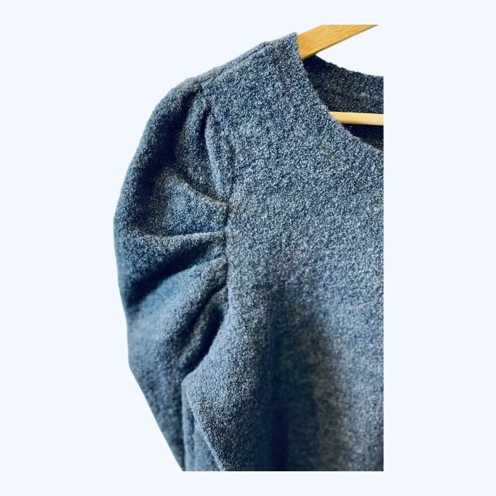 INC International Concepts Puff Shoulder Glitz DC Sweater Ink Berry Size Medium Blue - Image 4