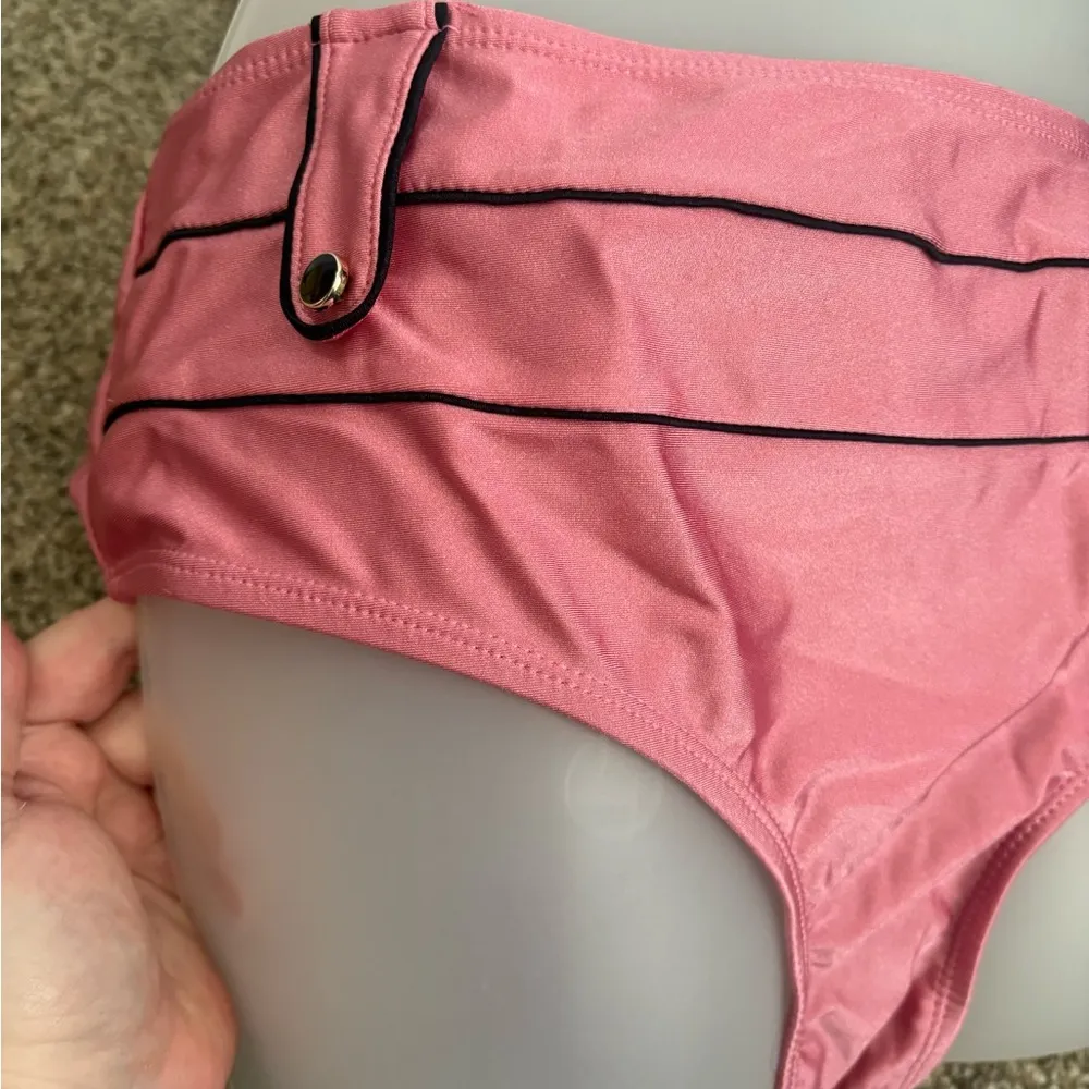 👙 Marilyn Monroe Pink & Black Bikini Sz XL EUC‎ 0388 - Image 4
