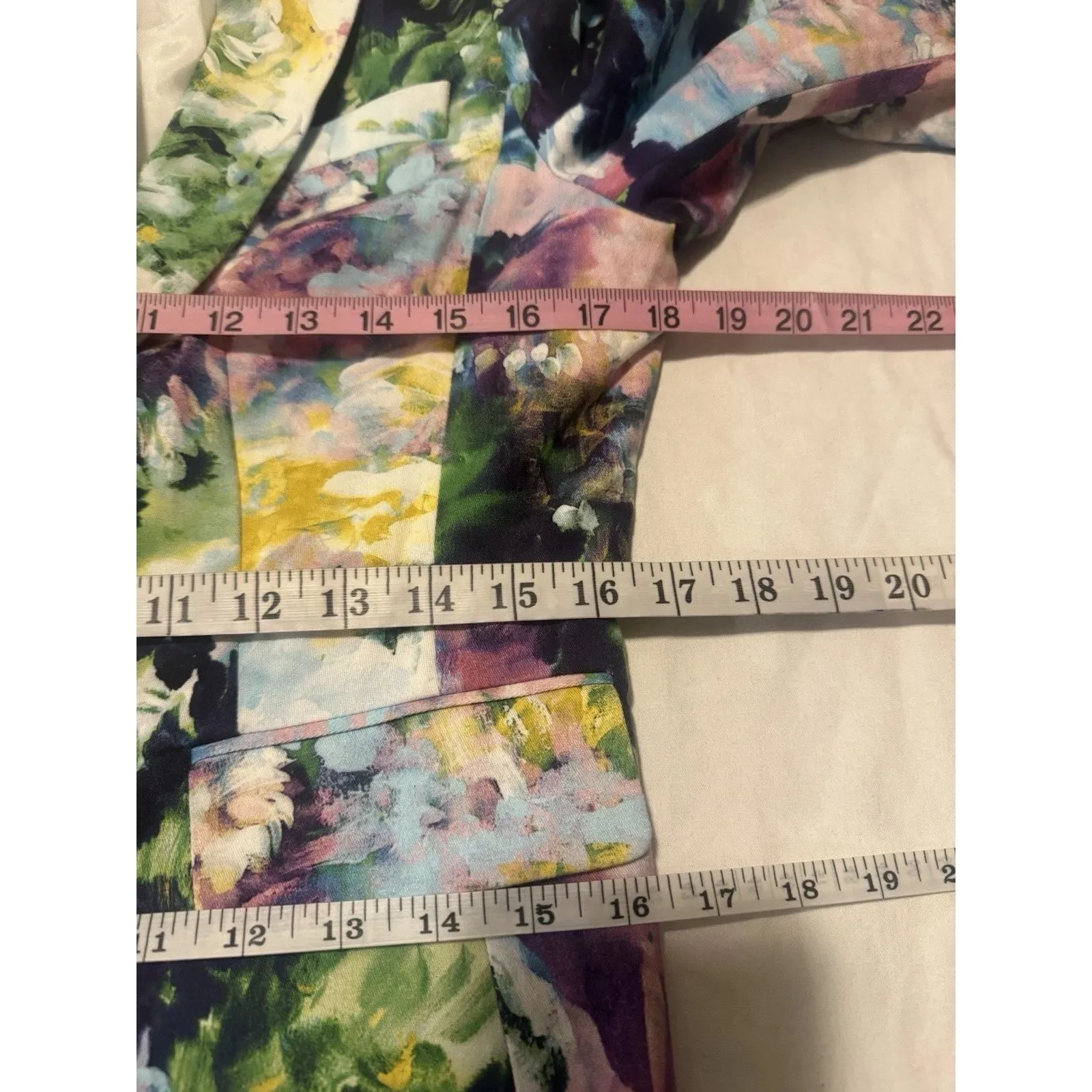 Worth NY Women's Sz 8 Jacket Blazer Retro Artsy Colorful Vibrant Spring Easter - Image 11