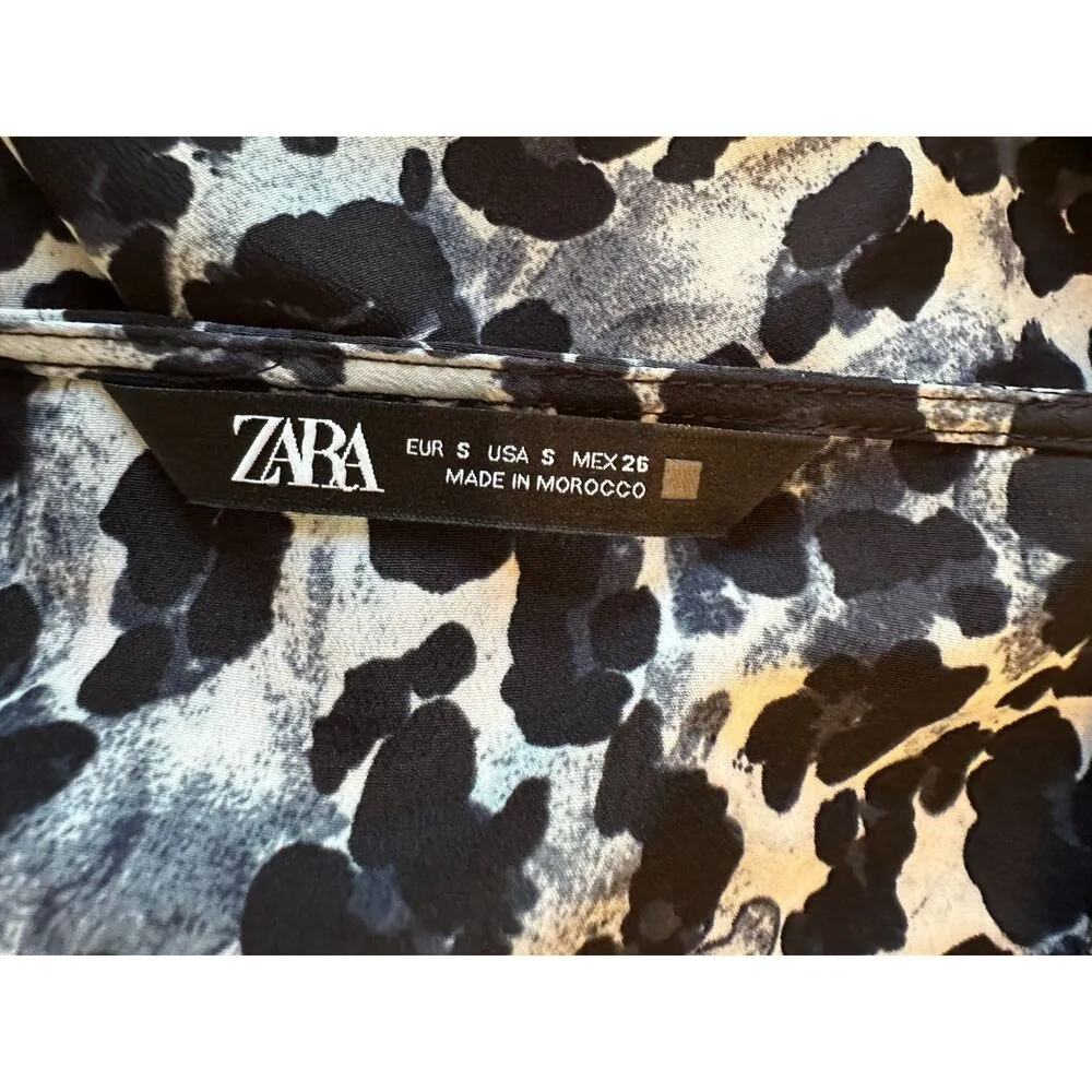 Zara Leopard Black and Greg Maxi Tank Dress Size Small - Image 10