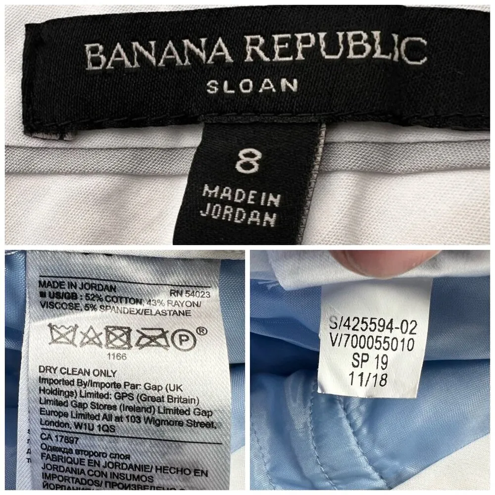 Banana Republic Sloan Ankle Pants Light Blue Size 8 - Image 3