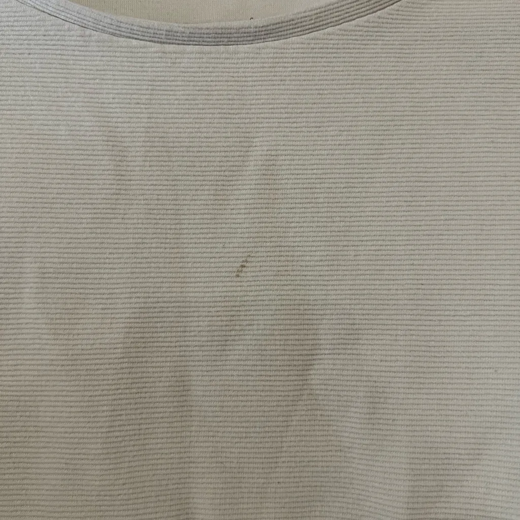 Eileen Fisher Cream Long Sleeve Cotton Light Sweatshirt Size XL - Image 3