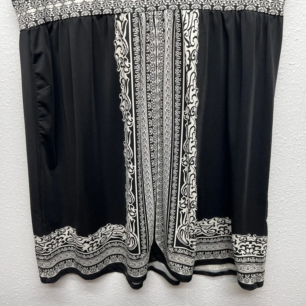 INC Dress Womens 1X Shift Boho Stretch Feminine Modest Casual Event Minimalist Black - Image 9