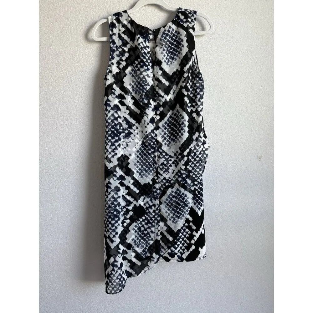 Cb Established 1962 Women’s Navy White  Sleeveless Animal Print Dress Size 6 NEW - Image 3