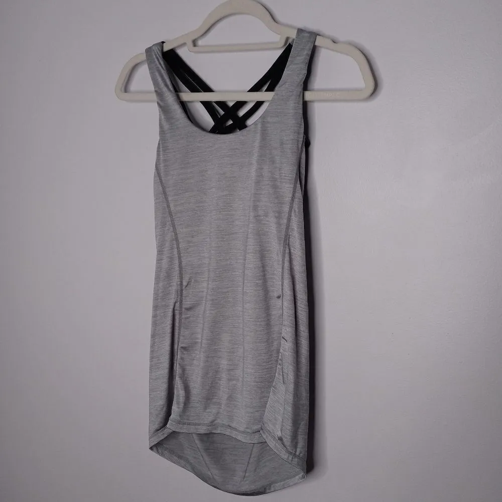 Lululemon gray tank top with built-in bra - Image 2