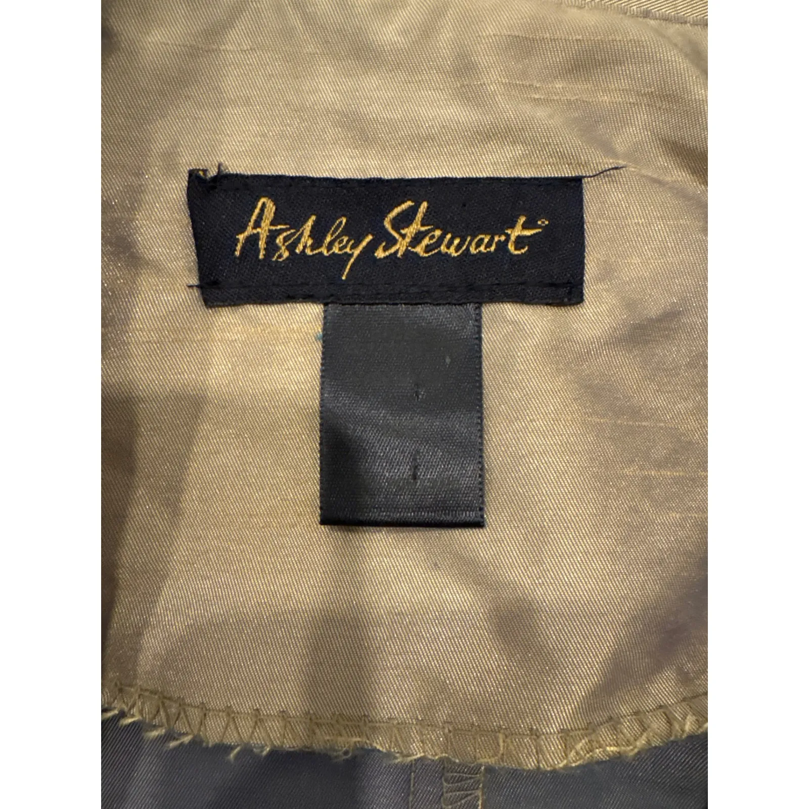 Ashley Stewart Womens Olive Green Leopard Trim Trench Coat Belted Duster - Image 5