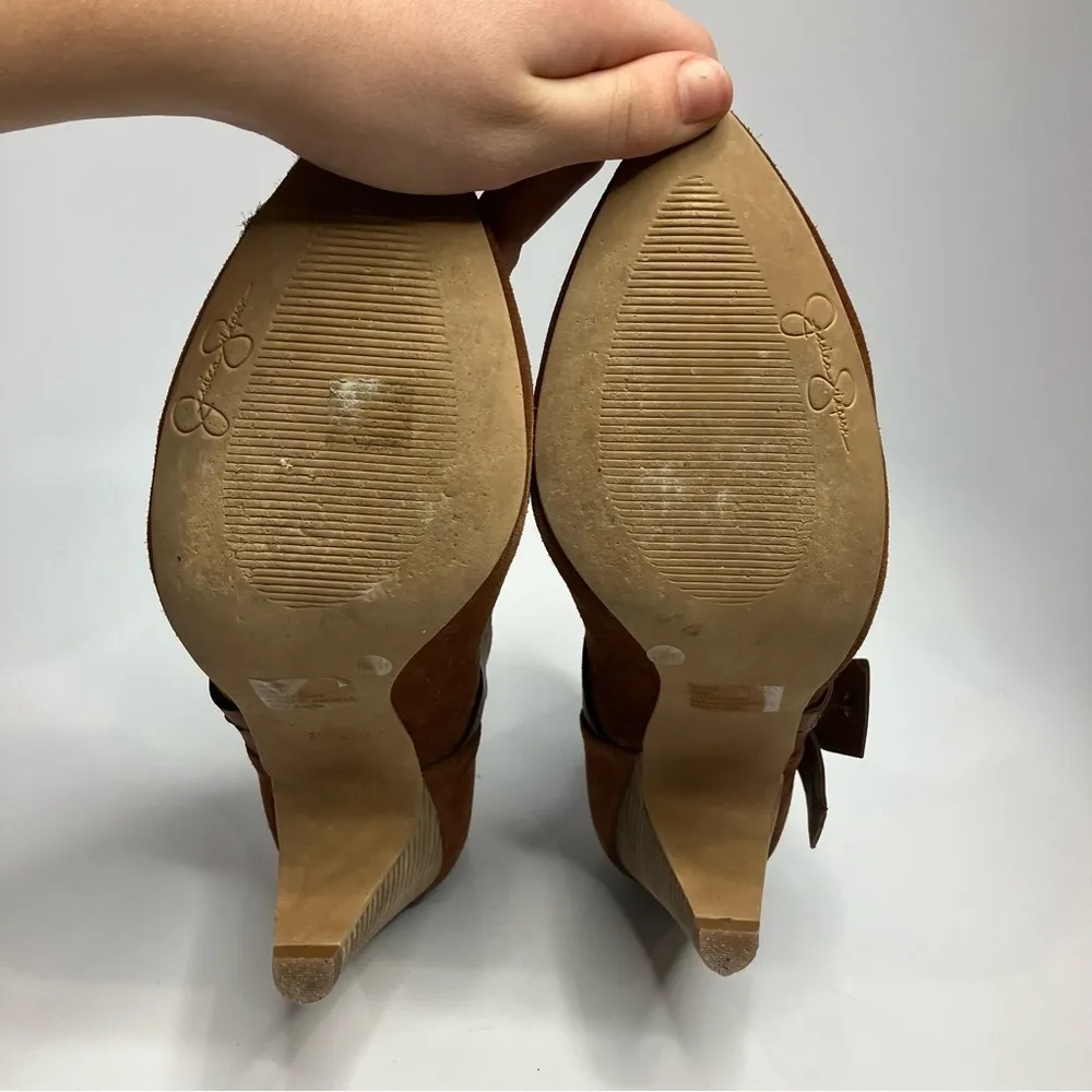 Jessica Simpson‎ Meri suede heeled booties size11 - Image 5