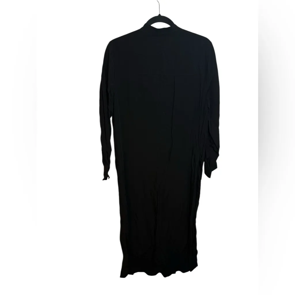 Good Alma Black Long Sleeve Maxi Shirt Dress Size XS - Image 2