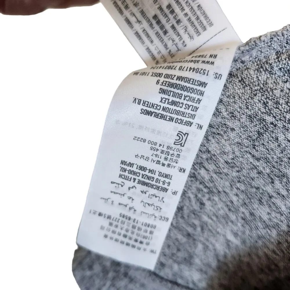 Abercrombie & Fitch Oversized Gray Long Line Cardigan Sweater Cozy Size Small - Image 8