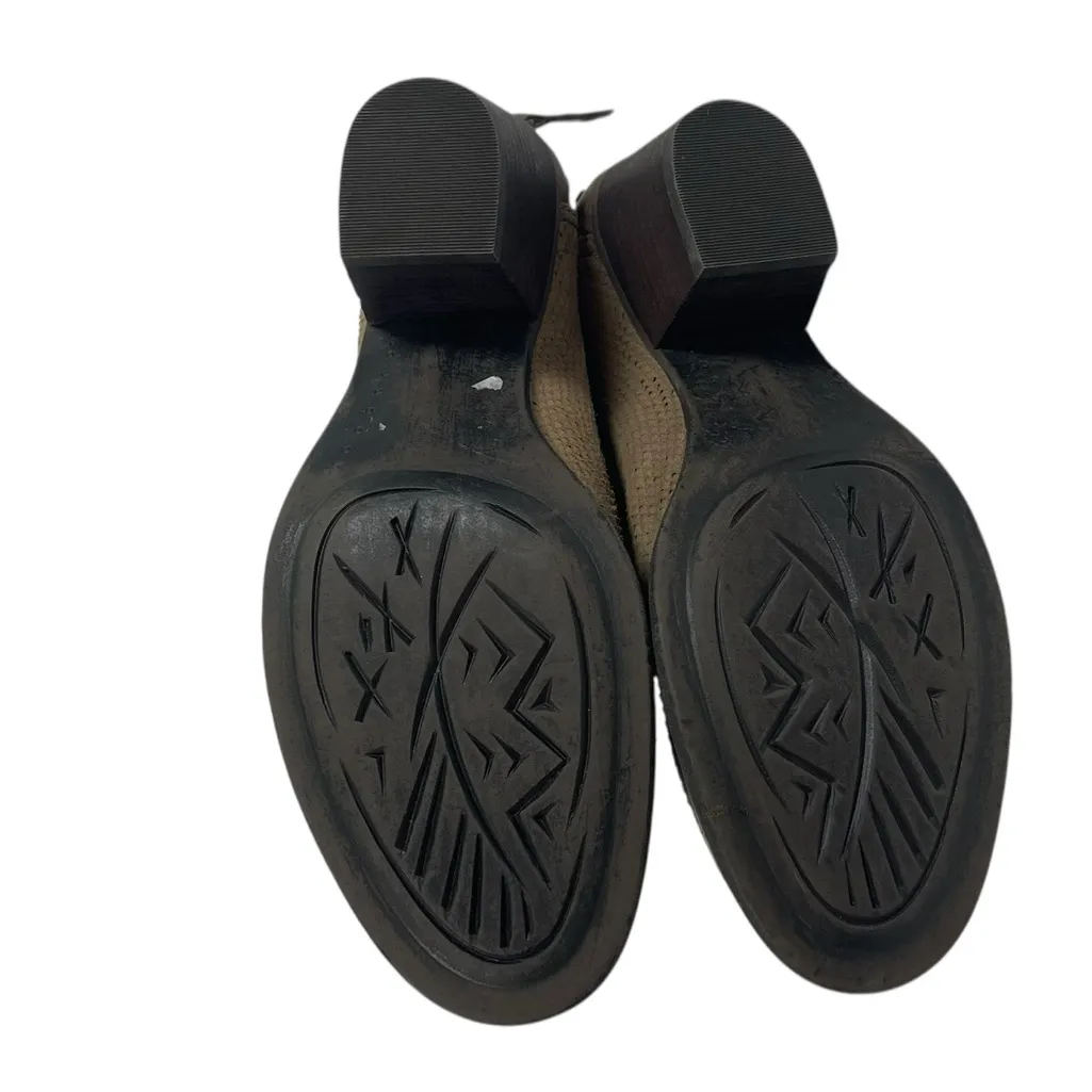 OTBT Compass Booties Size 6.5 | Taupe Leather Western Boho Ankle Boots - Image 7