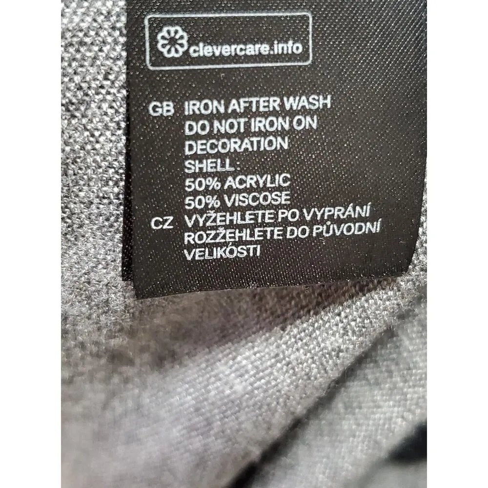 H&M Women's Gray Acrylic Round Neck Long Sleeve Pullover Sweater Dress Size XS/S - Image 12