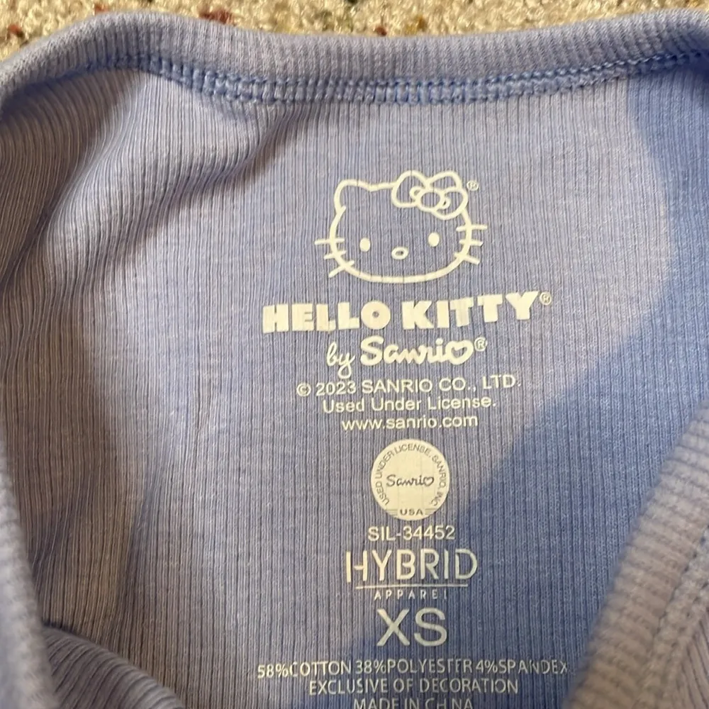 Hello Kitty  Light Purple Cropped Tank Size XS - Image 3