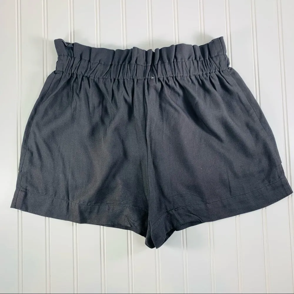 Gray High Waist Paper Bag Shorts Sz Small  Cargo - Image 2