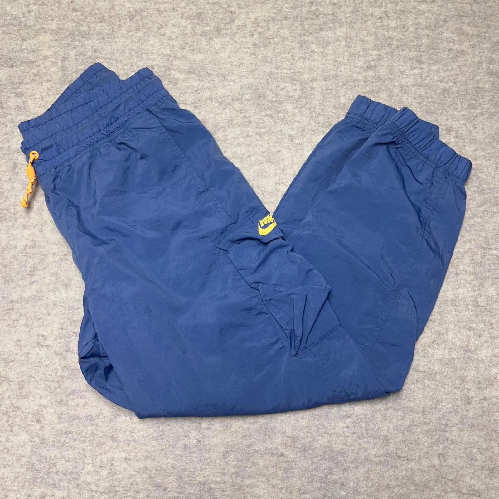 Nike Cargo Pants Womens Medium Blue Lightweight‎ Drawstring Parachute Active - Image 4