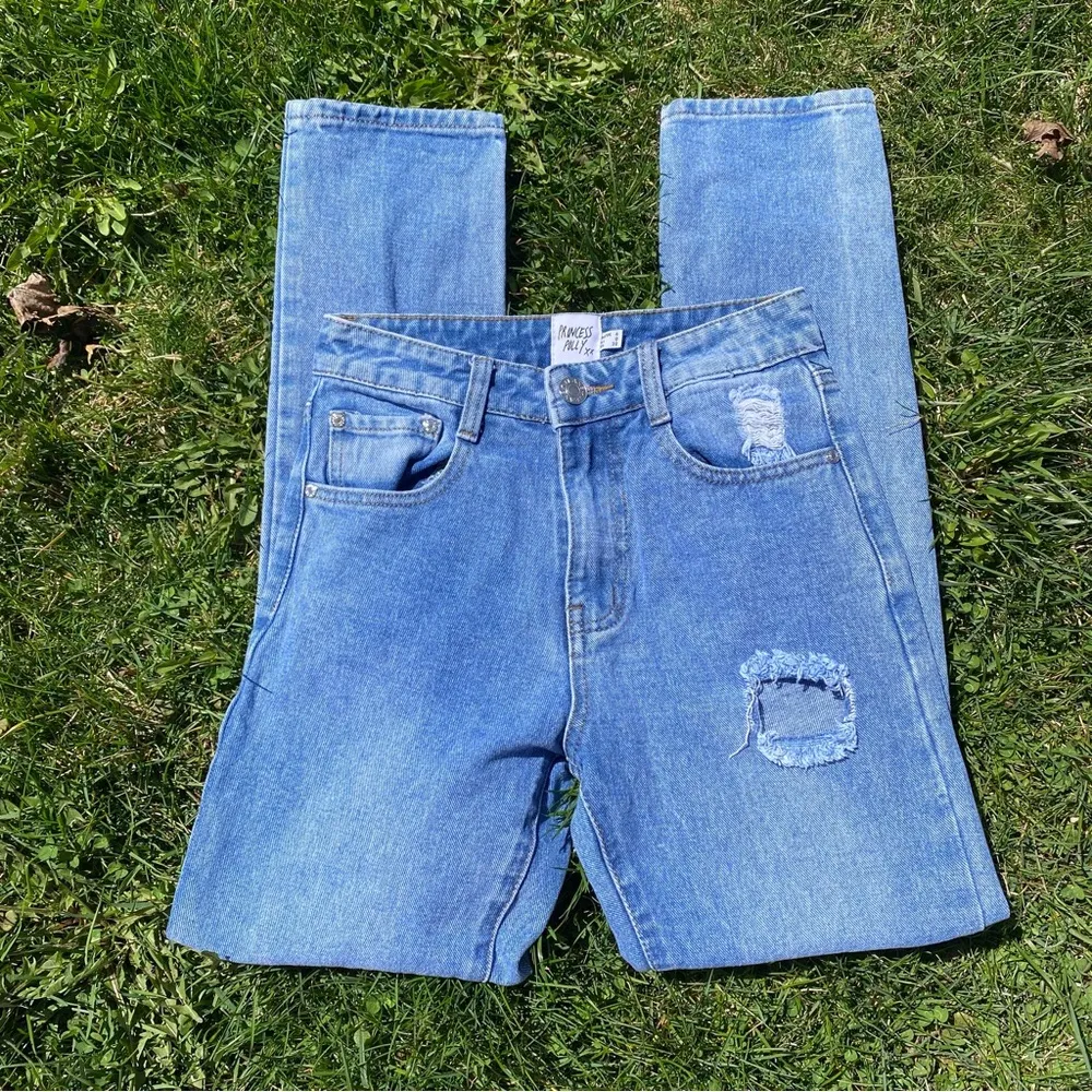 HAYDEN KNEE RIP JEANS MID WASH DENIM - Image 6