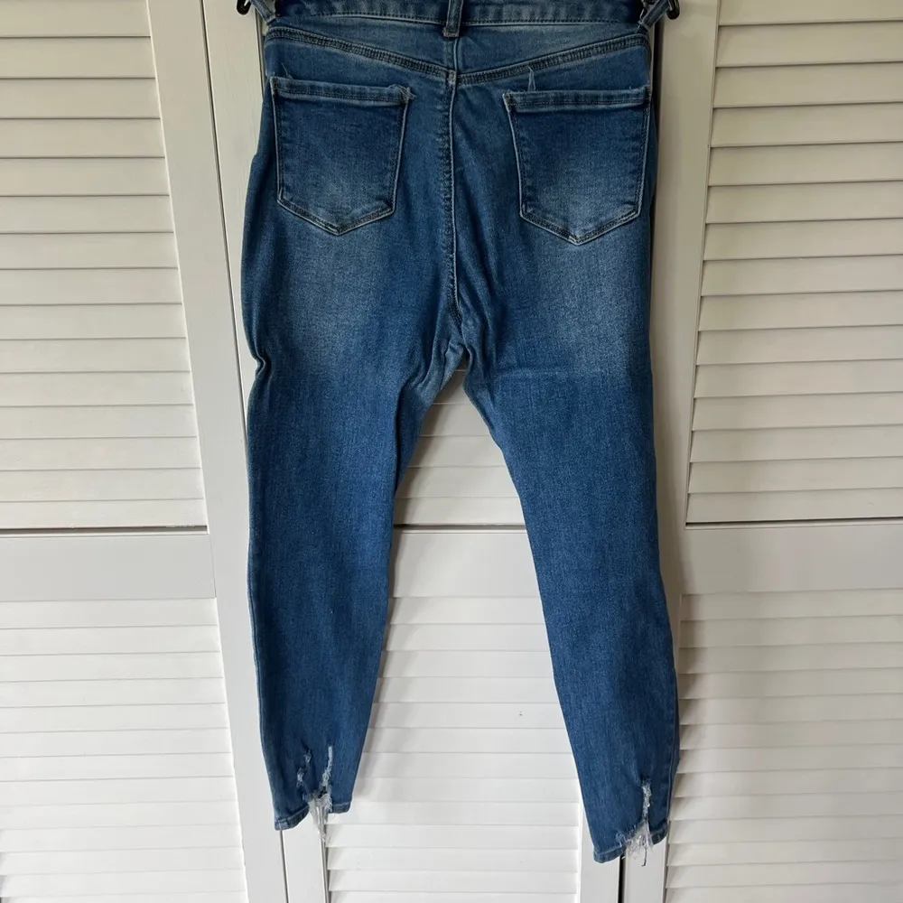 Women's Distressed Blue Jeans - Image 2
