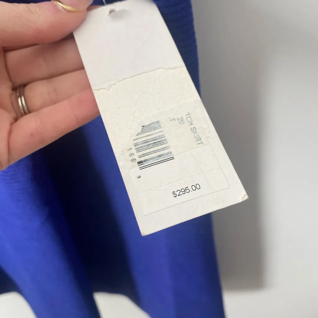 NWT Rebecca Taylor Ribbed Knit Skirt High Waist Full Circle Skater M Cobalt Blue - Image 7