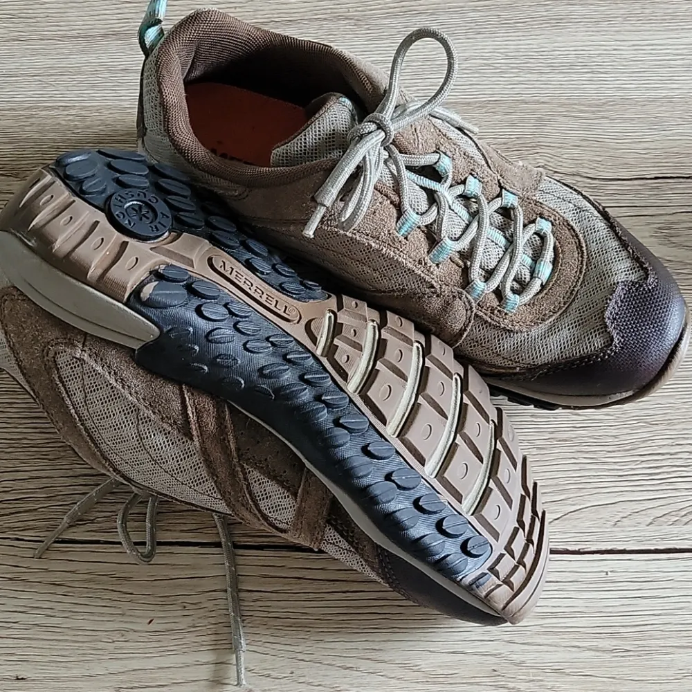 Merrell Soren Calyx Ventilator chocolate chip/eggshell hiking sneaker size 9½ - Image 7