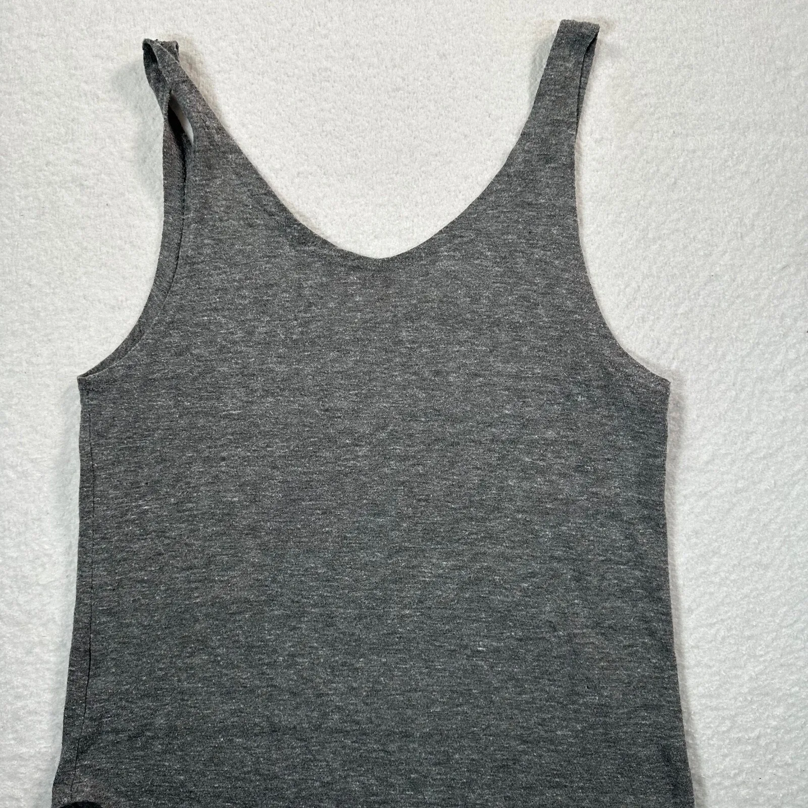 SoulCycle Tank Top Women's Small Heathered Gray Graphic Silver Print Jersey - Image 8