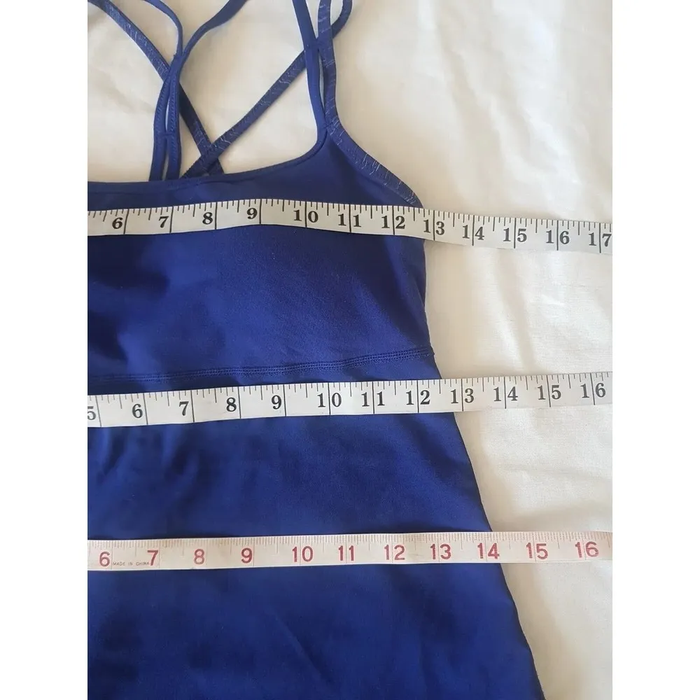 Lucy Womens Blouse Top Sz XS Activewear Athleisure Blue Yoga Workout Gym Padded - Image 12