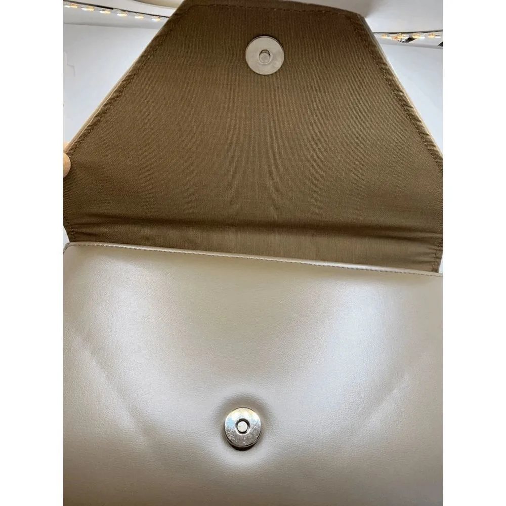 Vintage Champagne Shimmer Shoulder Purse Silver - Image 2