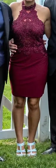 Short Stunning Dress Red Size 4 - Image 2