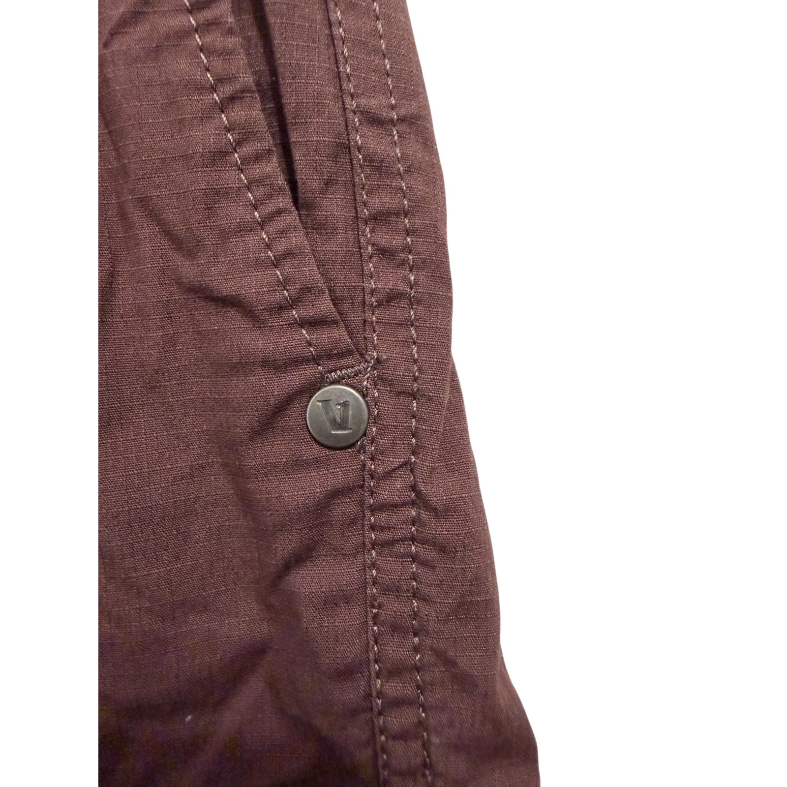 Vuori Performance Jogger Pants Women Size XS Brown Organic Cotton Blend Cargo - Image 4