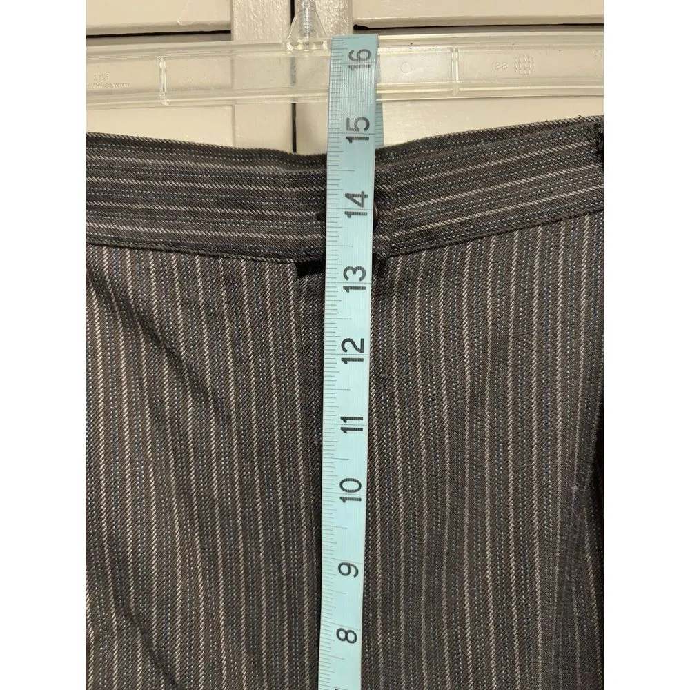 Laura Scott Brown/Black Striped Dress Pants High Rise Zip Pockets Size 18‎ - Image 2