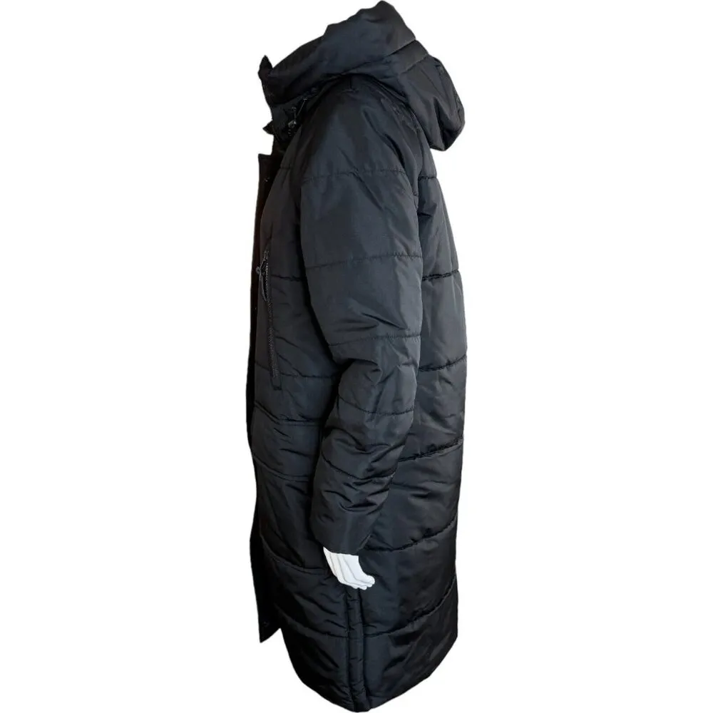 Susan Graver Water Resistant Quilted Puffer Jacket Black XX-Small NWOT Hooded - Image 8