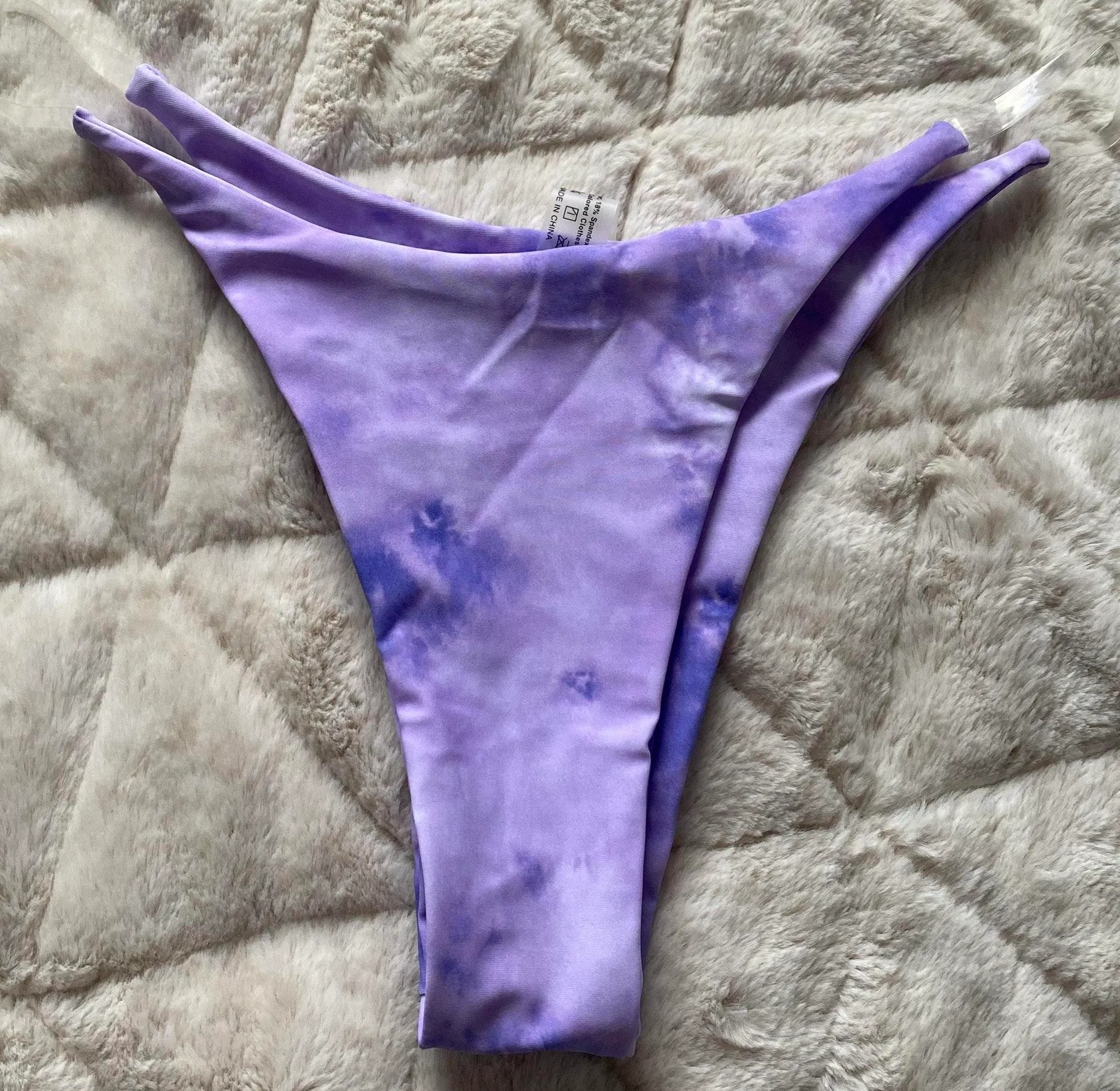 SheIn Purple Tie Dye Bikini - Image 3