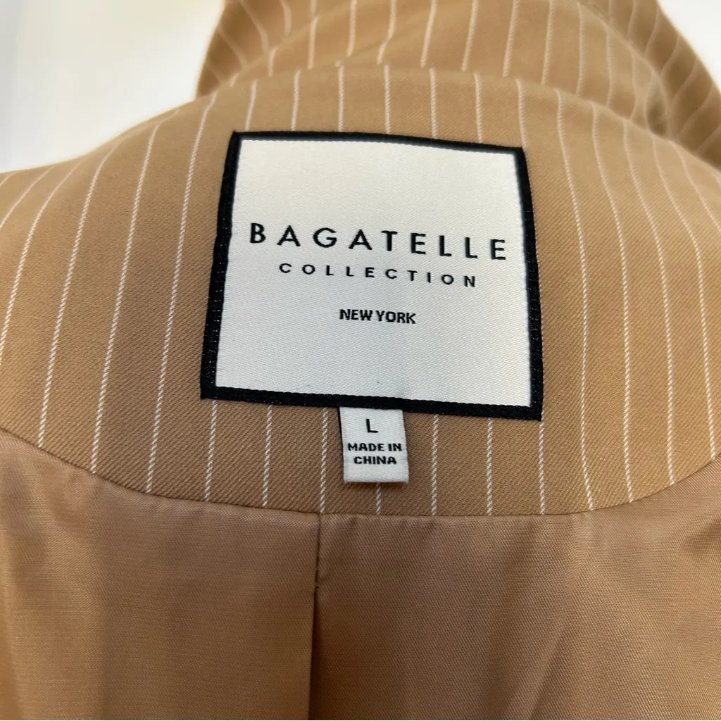 Bagatelle Tan Pinstripe trench coat - Image 6