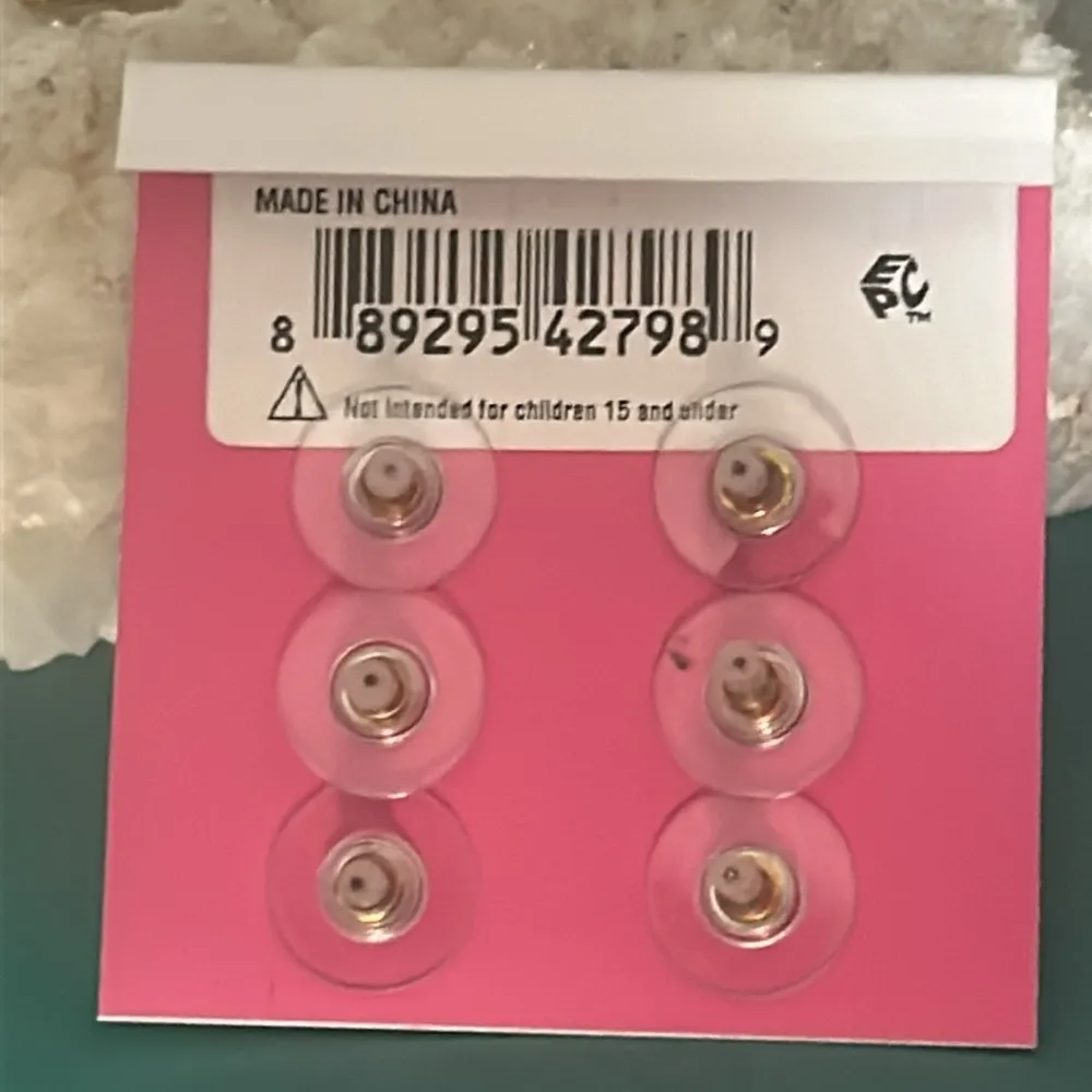 New Betsey Johnson Whimsical Pastel Floral Snake Pearl Rhinestone Stud Earrings - Image 2