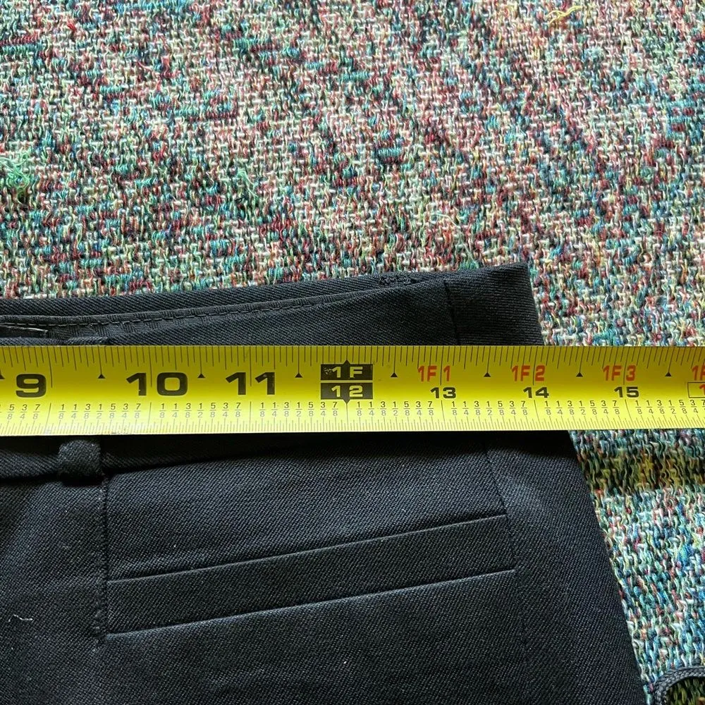 Banana Republic Black Ankle Pants Cropped Sloan Fit Trousers Capri Formal SZ 0P - Image 10