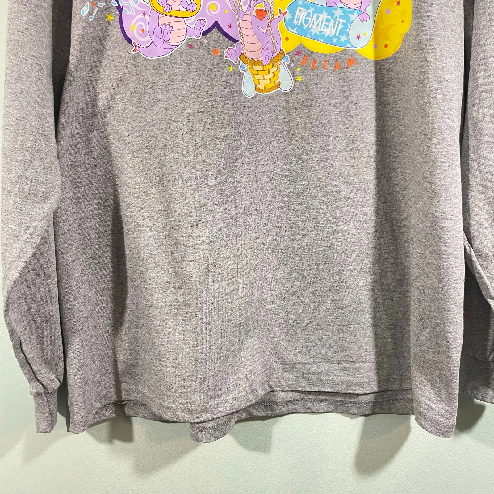 Vintage Disney World EPCOT Mascot Figment Long Sleeve Graphics Tee Size XL NWT - Image 3