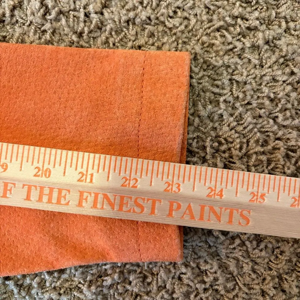 Ruff Hewn Women's Orange Leather Long Sleeve Pocketed Full Zip Jacket Medium - Image 6