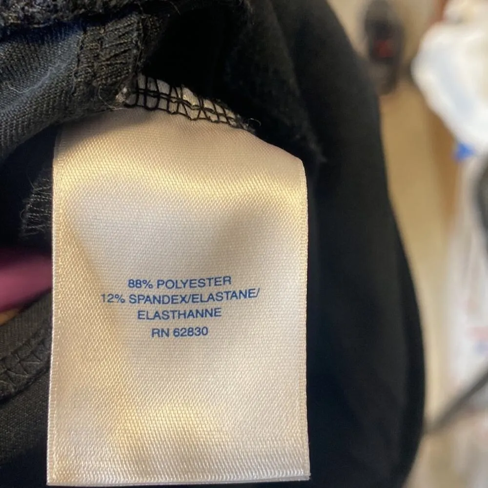 Lands End black wide leg leggings pockets on the back casual comfy every day Size L - Image 9