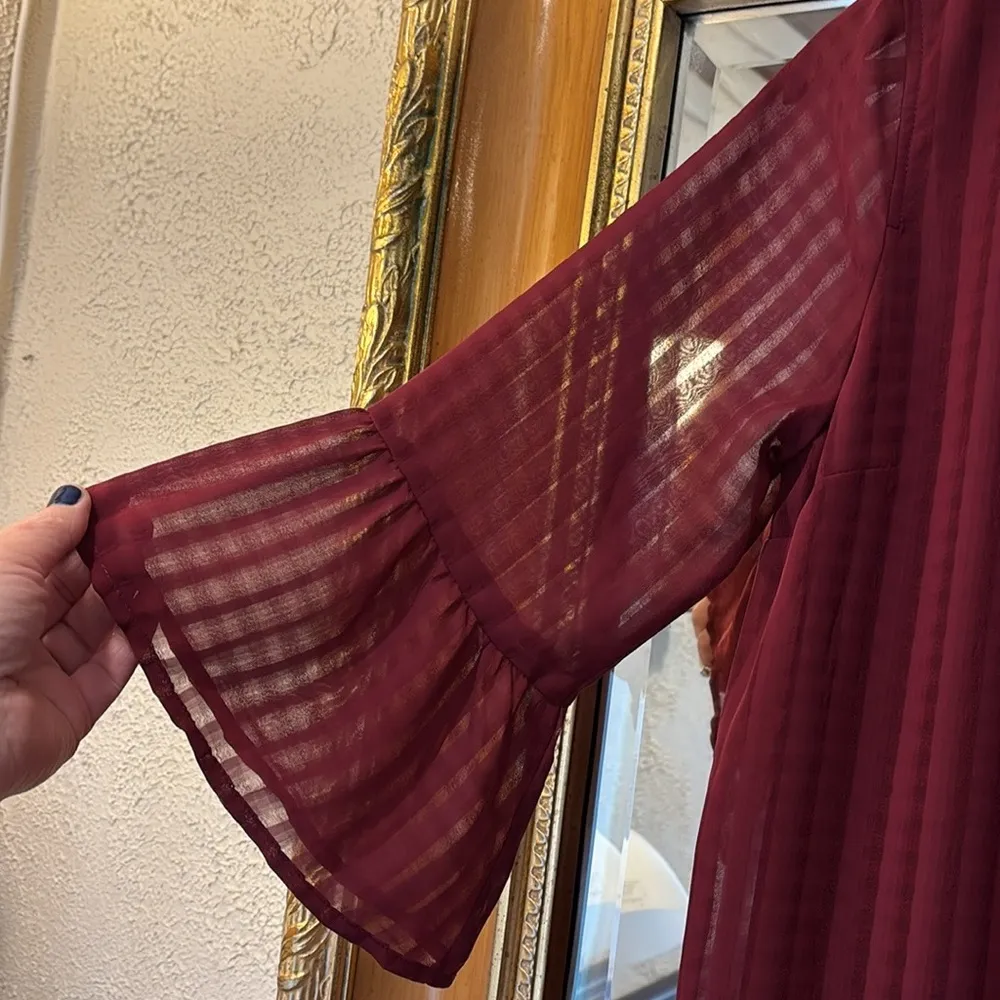 Lulus Burgundy Textured Tunic - Image 2