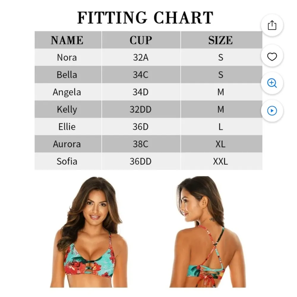 RELLECIGA floral print bikini top only - Image 4