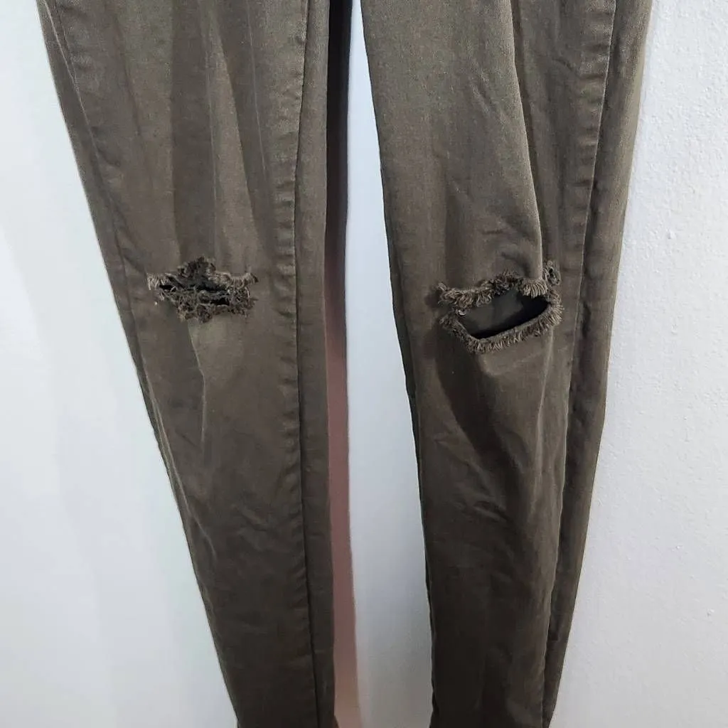 American Bazi Army Green Overalls with Distressing Size Medium Slim-leg Overalls - Image 5