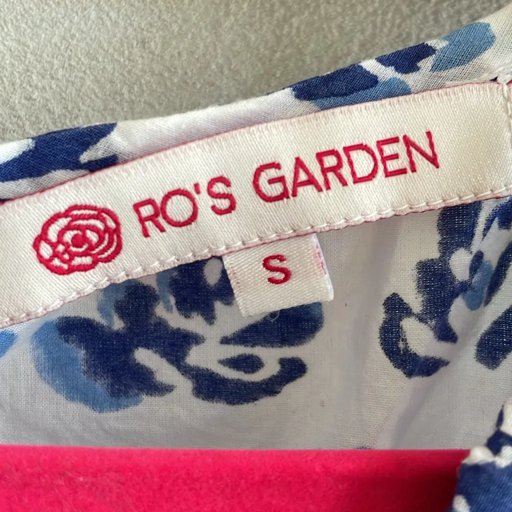 Ro’s Garden Anthropologie Ruffle sleeve top Blue - Image 3