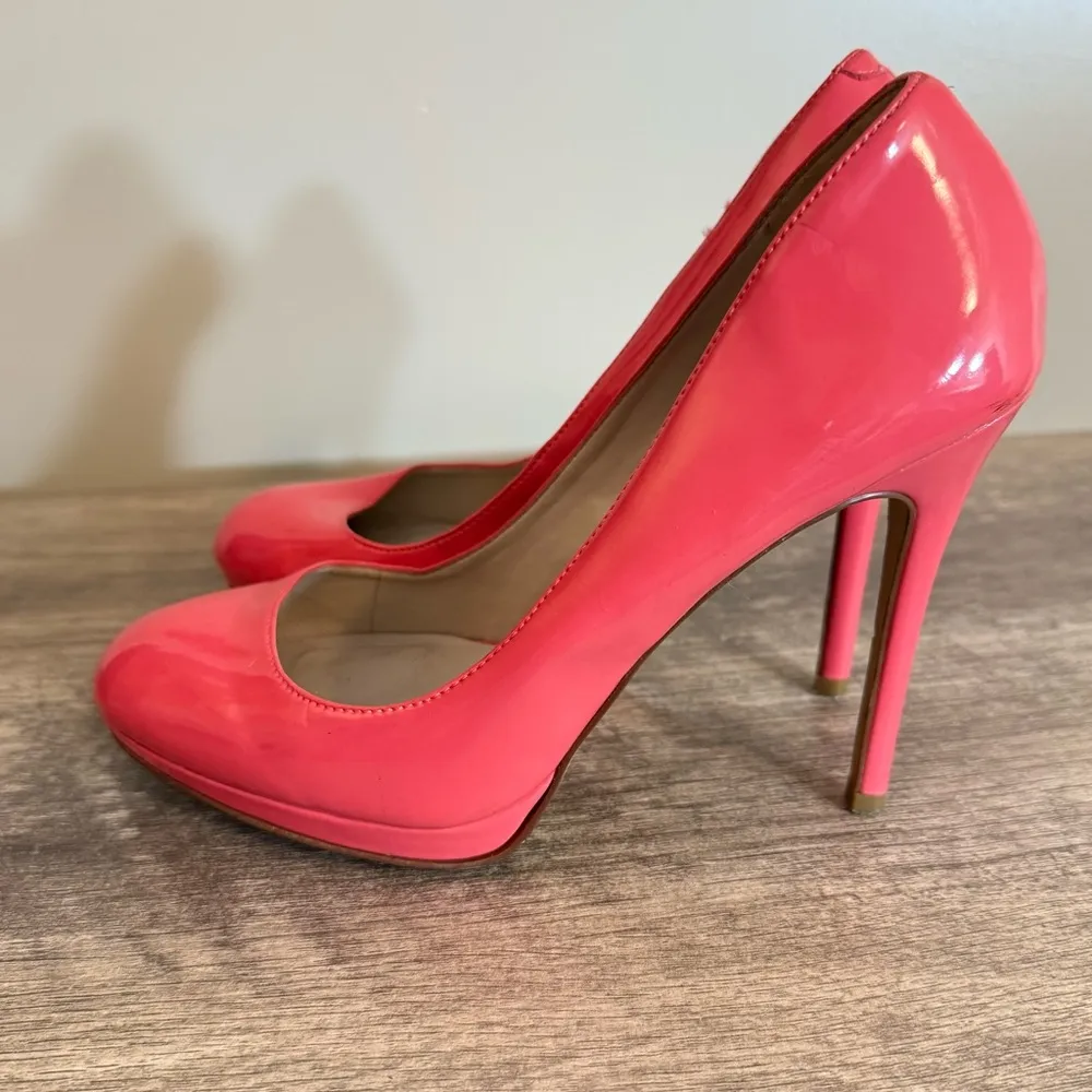 Aldo Patent Coral Stiletto High Heels Shoes Size 7.5 Spring Summer - Image 4