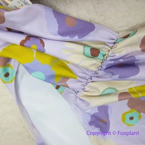 New! Set! Beth Richards Delrey Bikini Top and bottom, 70’s floral bikini, M+S Purple Size undefined - Image 7