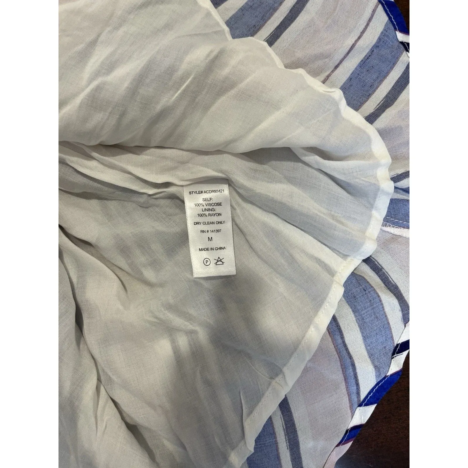 ASTR the Label Dress M Rena Striped Mini Shift Blue Pink Racerback Sleeveless - Image 9